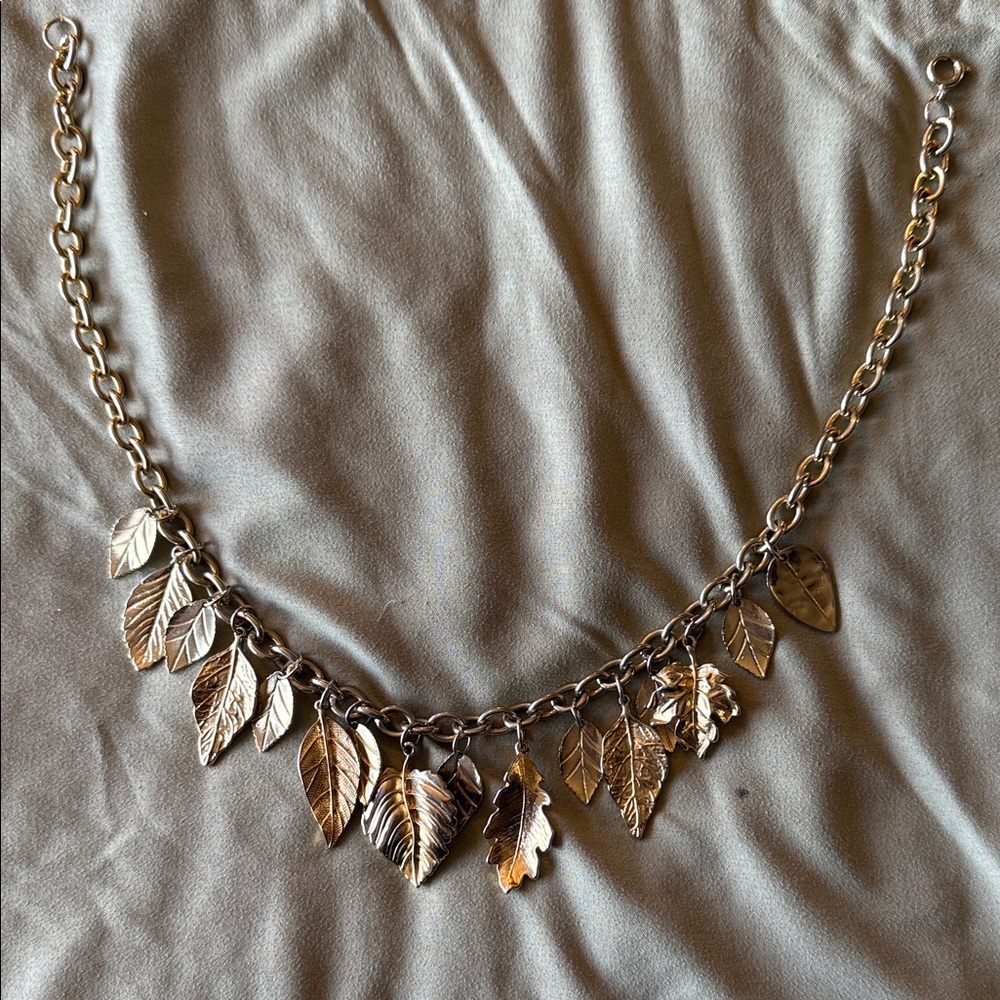 Gold Leaf Charm Necklace